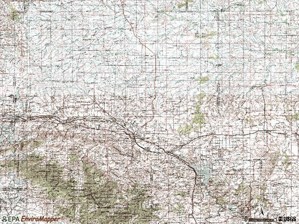 Zip code 82633 topographic map