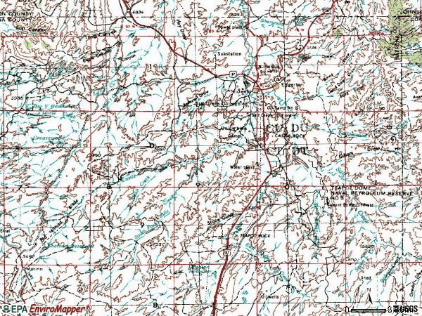 Zip code 82643 topographic map