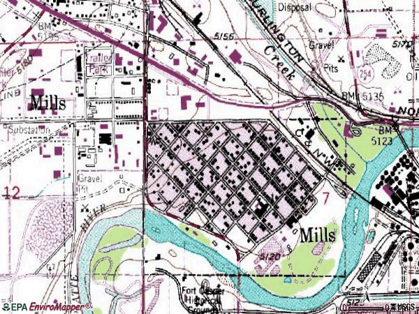 Zip code 82644 topographic map