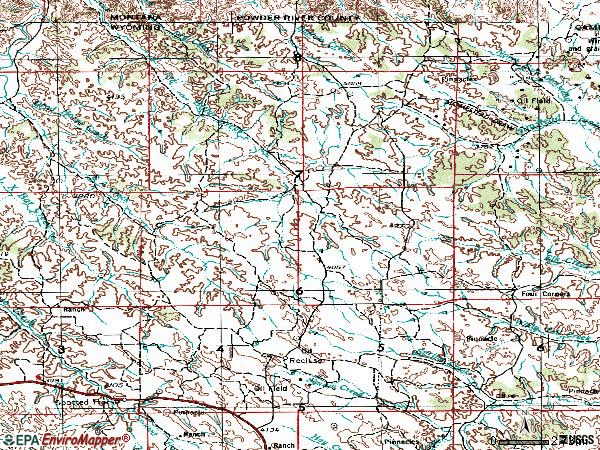 Zip code 82725 topographic map