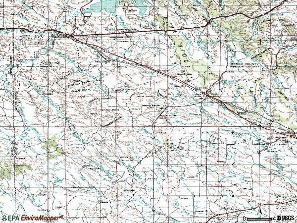 Zip code 82730 topographic map