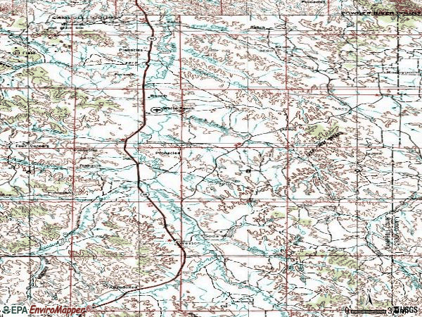 Zip code 82731 topographic map