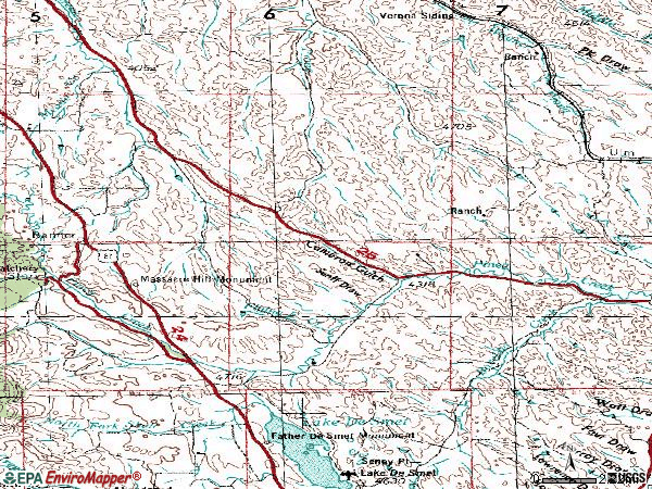 Zip code 82832 topographic map