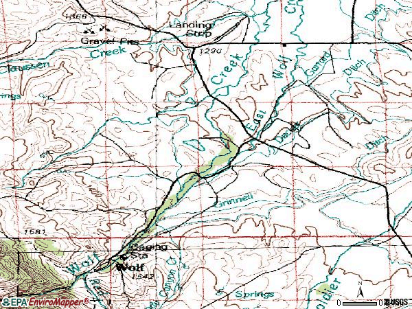 Zip code 82844 topographic map