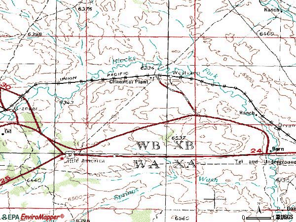 Zip code 82929 topographic map