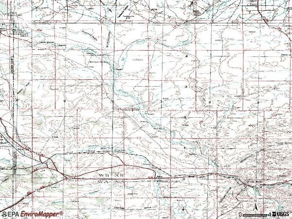 Zip code 82935 topographic map