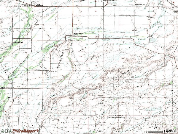Zip code 82939 topographic map