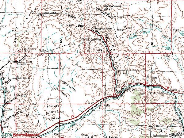 Zip code 82945 topographic map