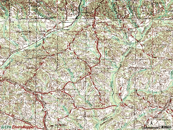 Zip code 36005 topographic map