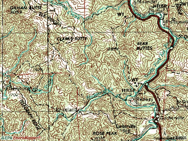 Zip code 95560 topographic map