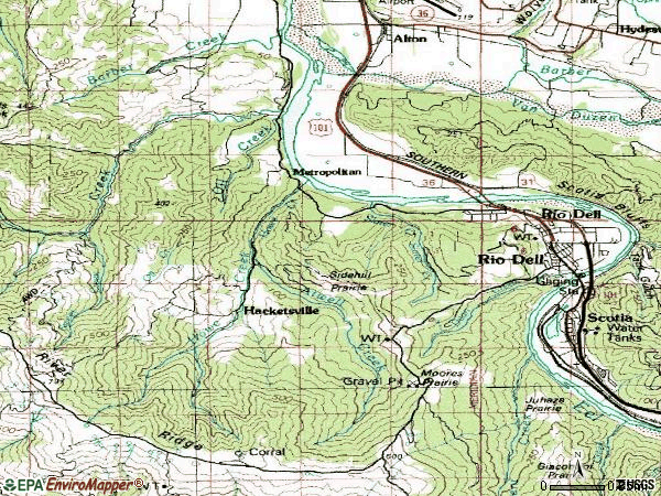 Zip code 95562 topographic map