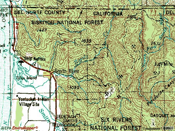 Zip code 95567 topographic map