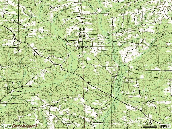 Zip code 36006 topographic map