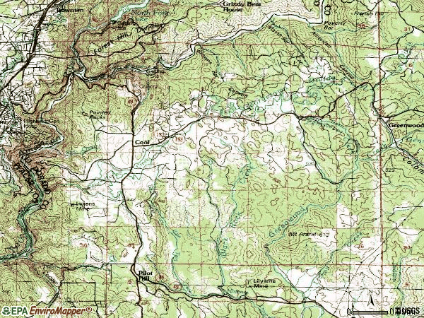 Zip code 95614 topographic map