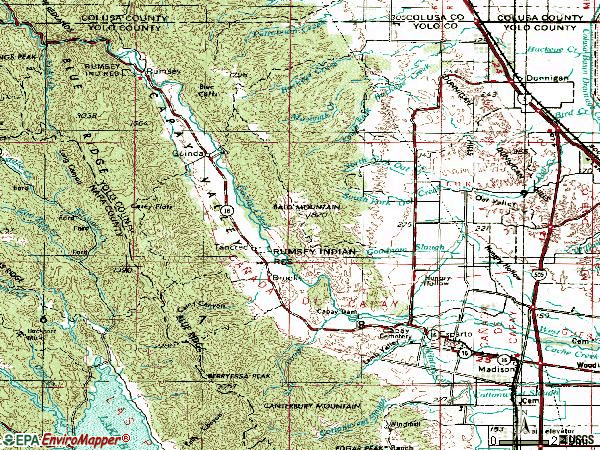 Zip code 95627 topographic map
