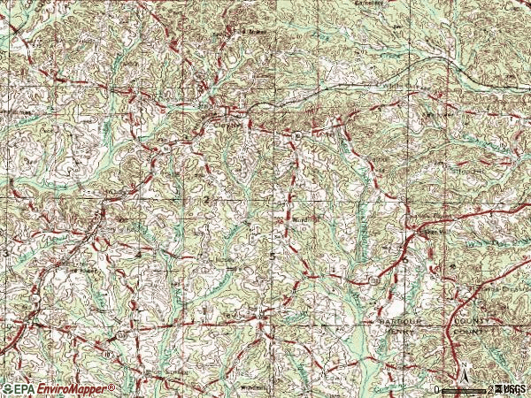 Zip code 36016 topographic map