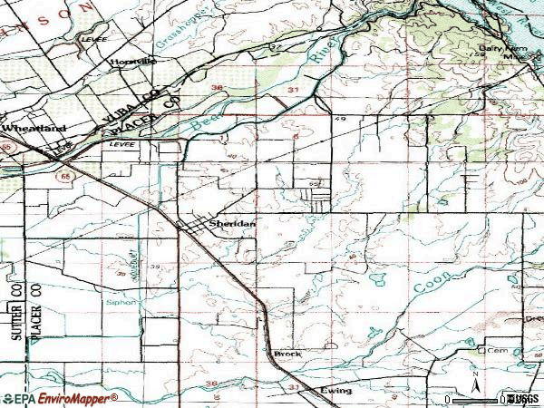 Zip code 95681 topographic map