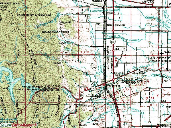 Zip code 95694 topographic map