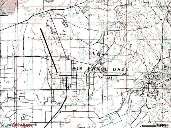 Zip code 95903 topographic map