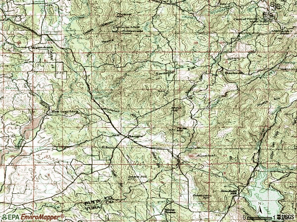Zip code 95914 topographic map