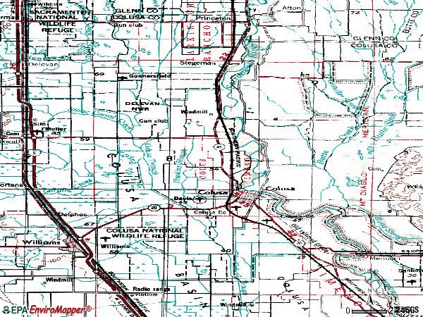 Zip code 95932 topographic map
