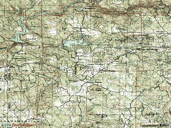 Zip code 95946 topographic map