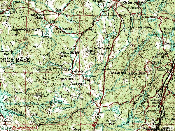 Zip code 95949 topographic map
