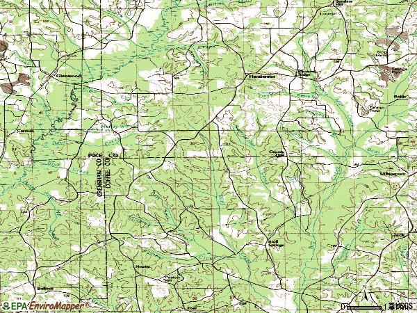 Zip code 36034 topographic map