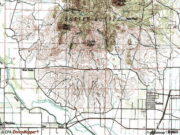 Zip code 95982 topographic map