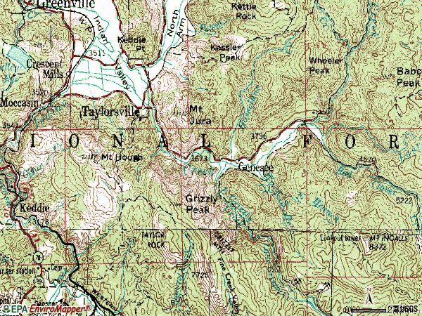 Zip code 95983 topographic map