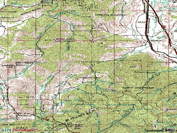 Zip code 96034 topographic map