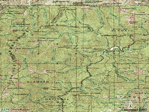 Zip code 96039 topographic map