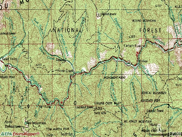 Zip code 96050 topographic map