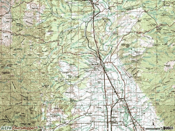 Zip code 96080 topographic map
