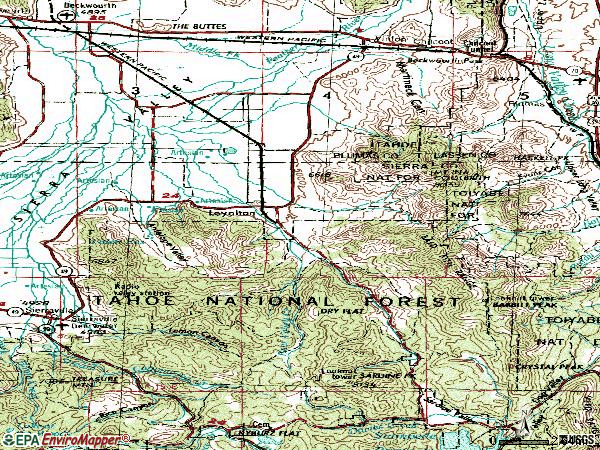 Zip code 96118 topographic map