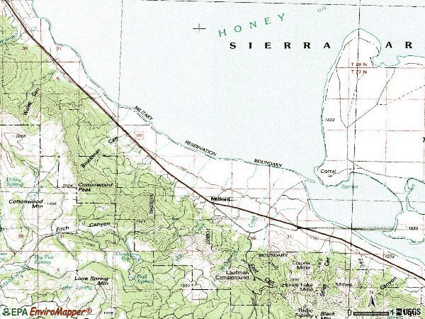 Zip code 96121 topographic map