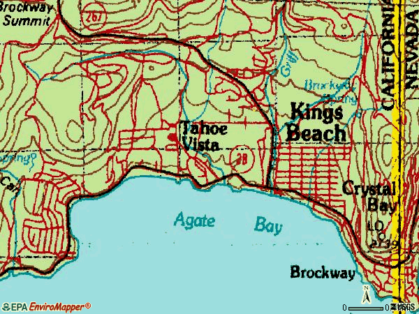 Zip code 96143 topographic map