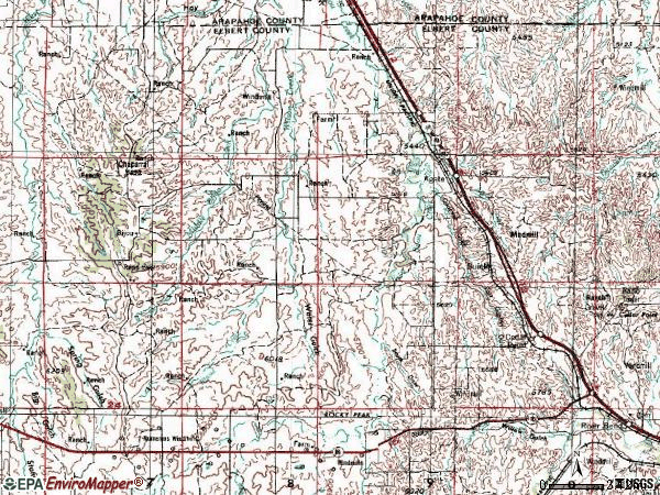 Zip code 80101 topographic map