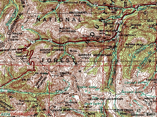 Zip code 80444 topographic map