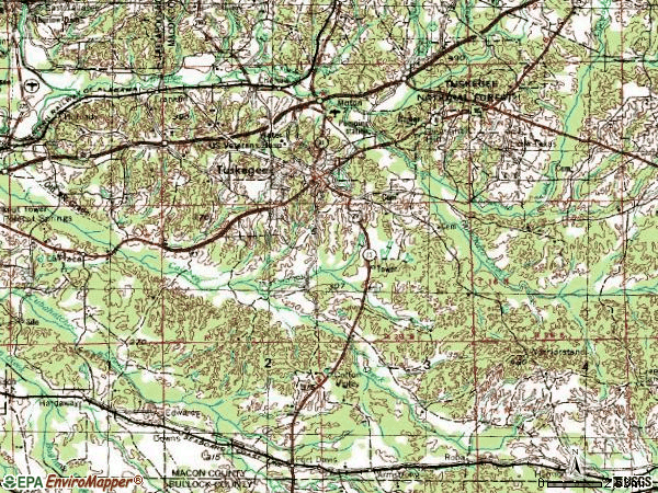 Zip code 36083 topographic map