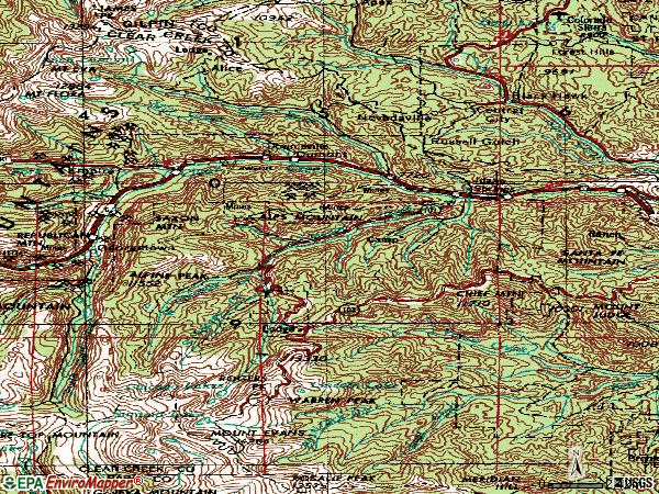 Zip code 80452 topographic map