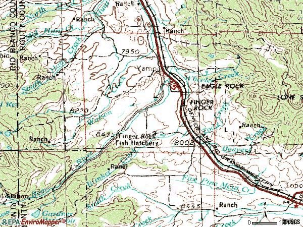 Zip code 80483 topographic map