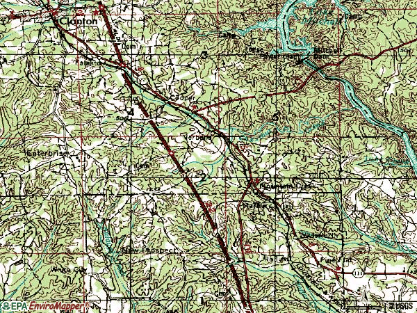 Zip code 36091 topographic map