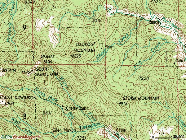 Zip code 80532 topographic map