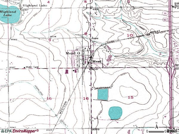 Zip code 80542 topographic map