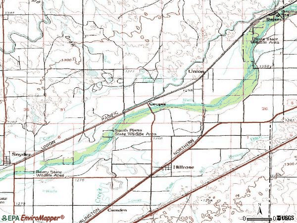 Zip code 80733 topographic map