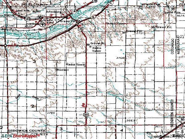 Zip code 80737 topographic map