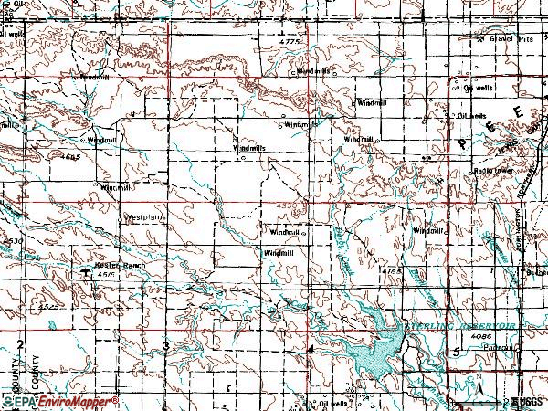 Zip code 80745 topographic map