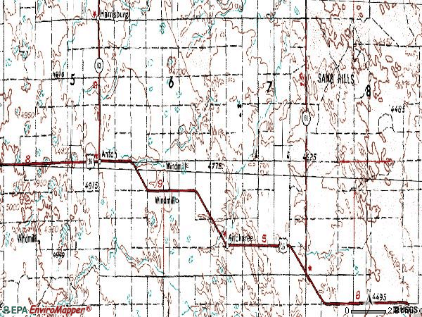 Zip code 80801 topographic map