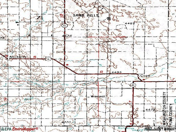 Zip code 80812 topographic map